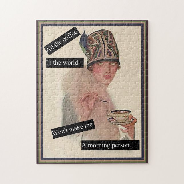 Inte en morgonperson pussel (Vertikal)