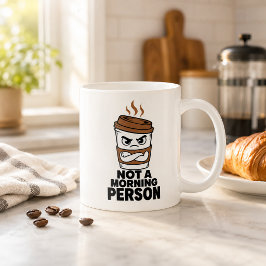 Inte en morgonperson Rolig kaffemug Humorpresent Kaffemugg