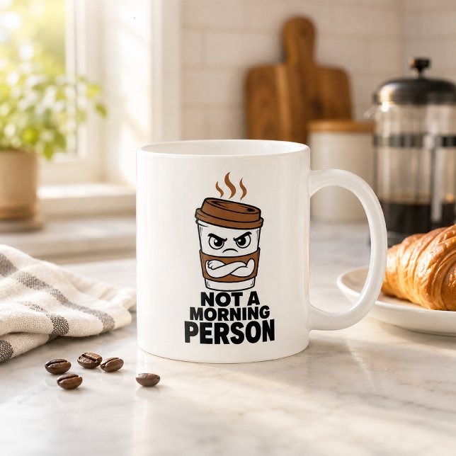 Inte en morgonperson Rolig kaffemug Humorpresent Kaffemugg (Skapare uppladdad)