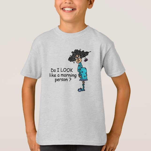 Inte en morgonperson t-shirt (Framsida)