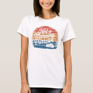 Inte en morgonpurrson Rolig katt T-shirt