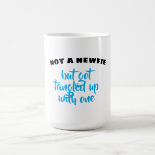 Inte en Newfie utan har trasslade till upp med en Kaffemugg