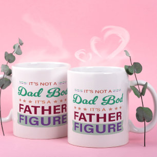 Inte en Pappa Bod, det är en Far Figur-typografi Kaffemugg
