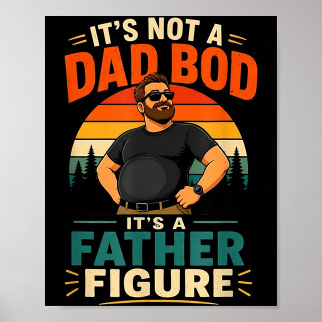 Inte en pappa kroppsform utan en fadersfigur rolig poster (Framsidan)