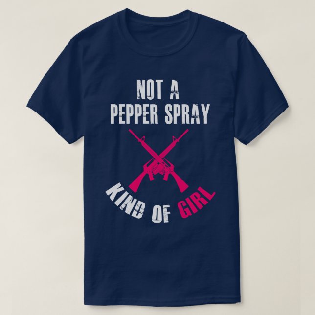 Inte en pepparstråle av Girl Pro Gun T Shirt (Design framsida)