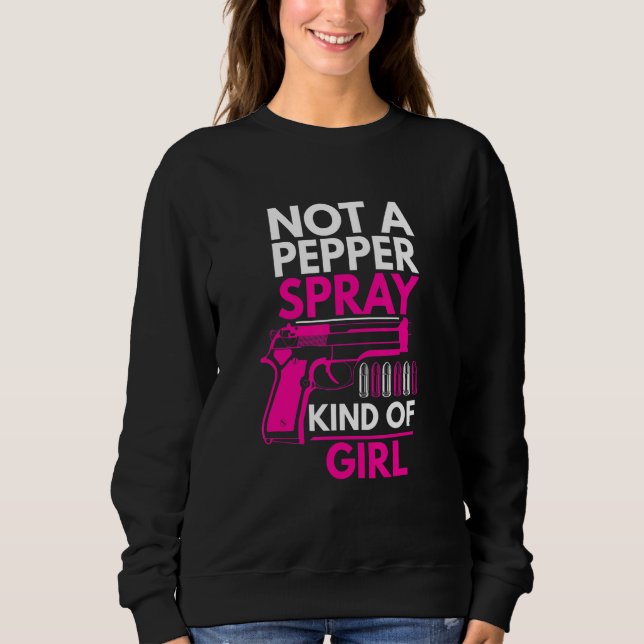 Inte en pepparstråle typ av flickvapen Gun Ammo W T Shirt (Framsida)