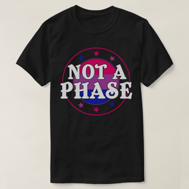Inte en Phase Funny Bi Pride Bisexual LGBT T Shirt (Design framsida)