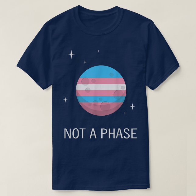 Inte en Phase Måne Biseual Flagga Clothes Funny T Shirt (Design framsida)