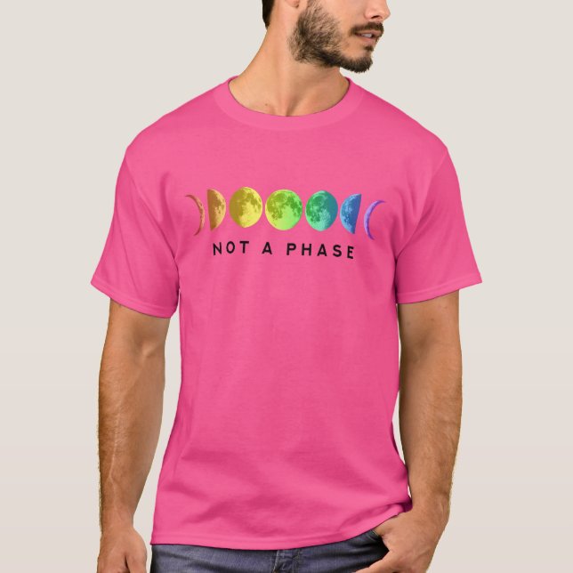Inte en Phase Måne Lgbt Gay T Shirt (Framsida)