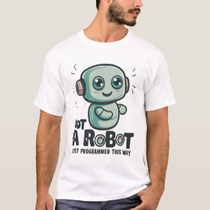 Inte en robot, bara programmerad på det här sättet t shirt
