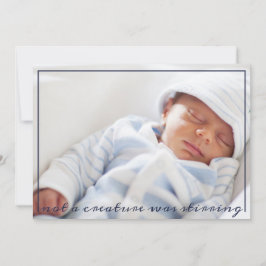 Inte en skapelse var en skrämmande Baby Photo-jul Julkort