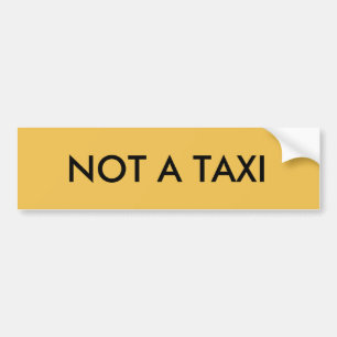 Inte en taxi bildekal