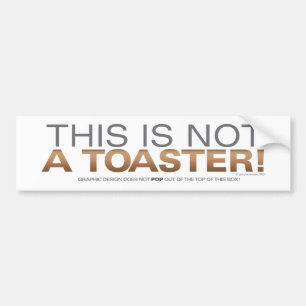 Inte en Toaster Bildekal