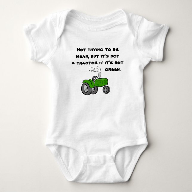Inte en traktor, om den inte är grön tee shirt (Framsida)