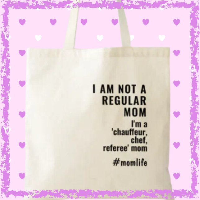 Inte en vanlig mamma Roligt slogan Mors dag presen Tygkasse (Get this practical, stylish tote and celebrate the everyday superhero in your life!)
