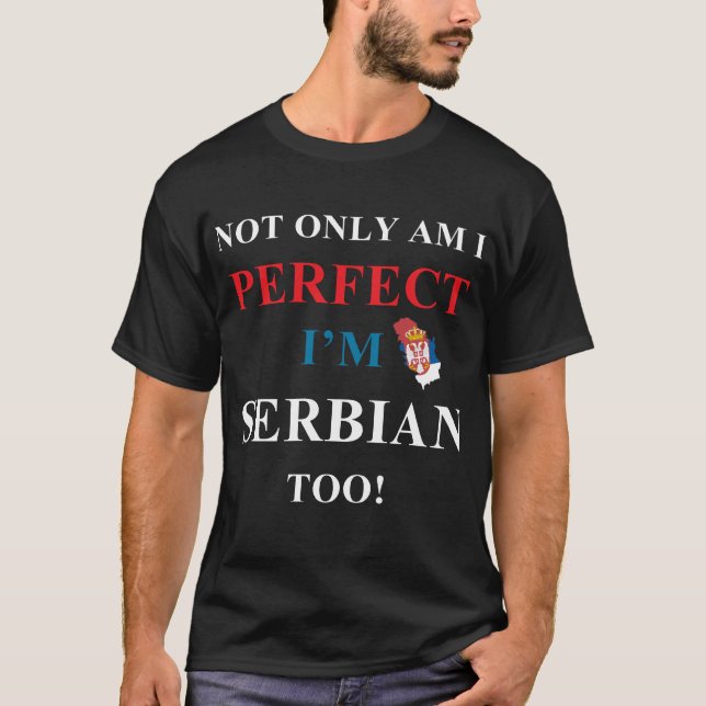 Inte endast perfekt, serb t-shirt (Framsida)