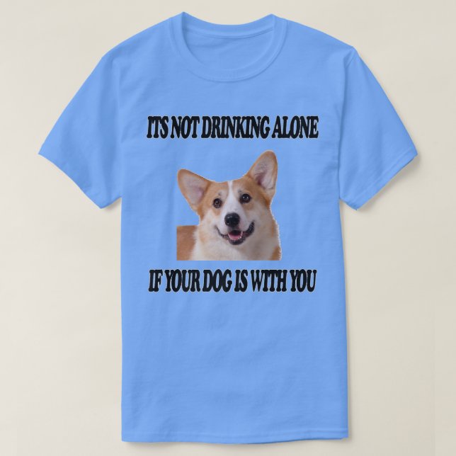 Inte Ensam Hund W Pembroke Welsh Corgi9 T Shirt (Design framsida)
