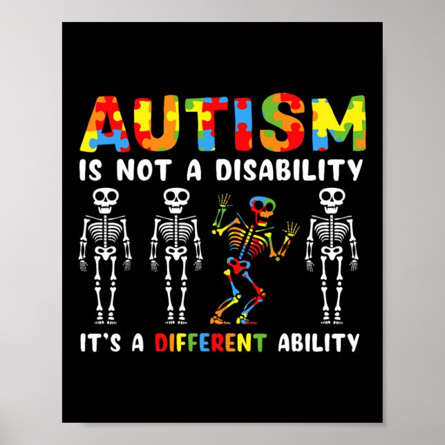 Inte ett funktionshinder, annorlunda förmåga skele poster (Framsidan)