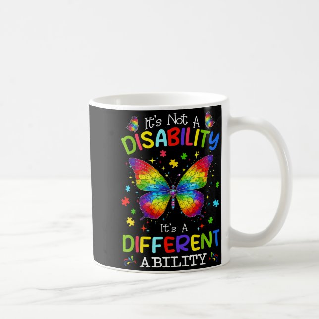 Inte ett funktionshinder En annan förmåga Autism Kaffemugg (Höger)