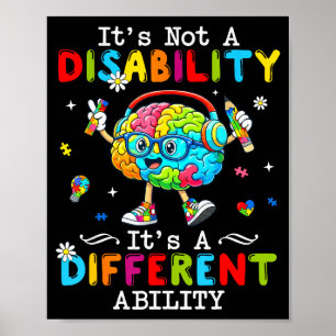 Inte ett funktionshinder en annan förmåga autism s poster