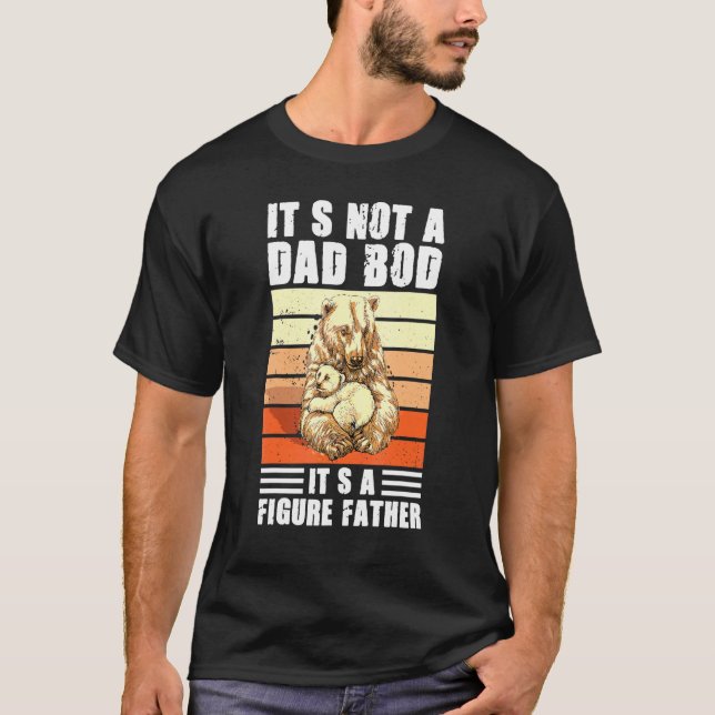 Inte ett Pappa-bod utan ett Figur-Far-Retro-Far T Shirt (Framsida)