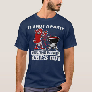 Inte ett Party förrän Wiener kommer ut Hetten T Shirt