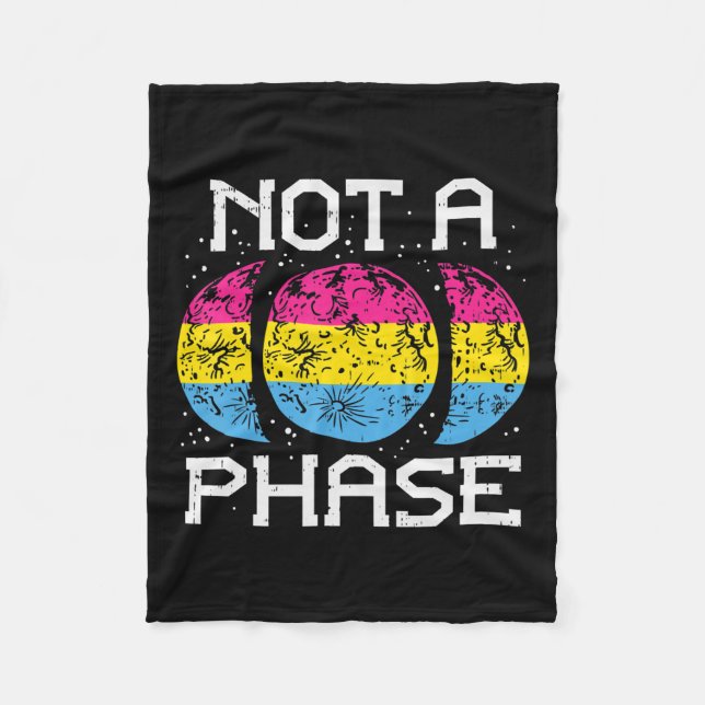 Inte ett Phase Pansexual Måne Funny Pan-Pride Flag Fleecefilt (Framsidan)