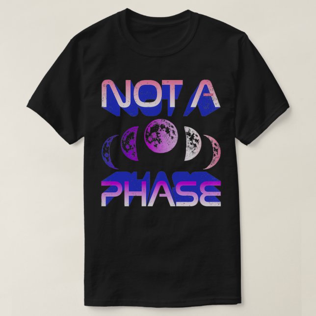 Inte ett Pride Gen i Phase Lunar Måne Cycle Gender T Shirt (Design framsida)