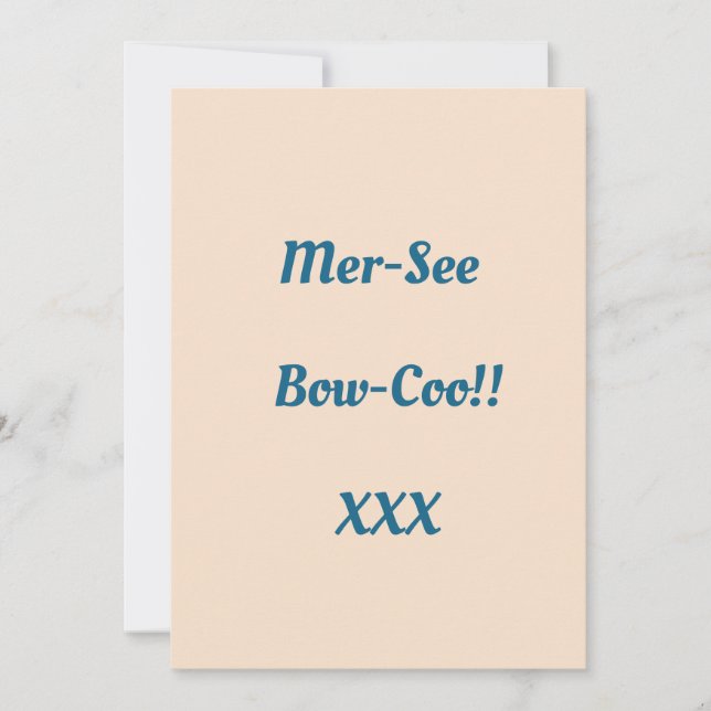 Inte faktisk stavning! tack kort (Framsida)