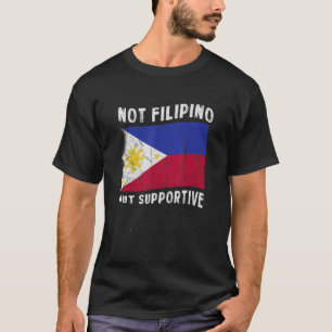 Inte filippinsk men stödjande nationell flagg insp t shirt