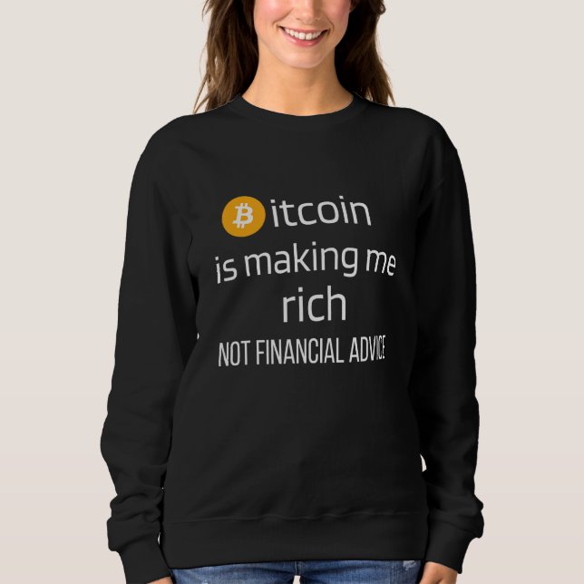 Inte finansiell rådgivning Bitcoin Selling T Shirt (Framsida)