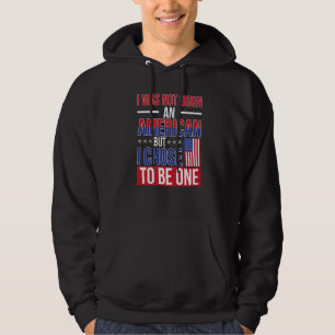 Inte född amerikan US-medborgarskap Ny amerikansk  Hoodie