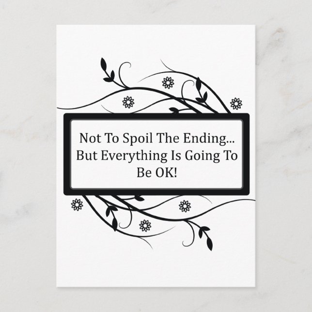 Inte för att förstöra slutet vykort (Framsida)