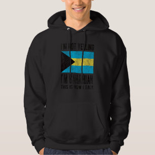Inte för att jag är Bahamian Bahamas Flagga Bahami Hoodie