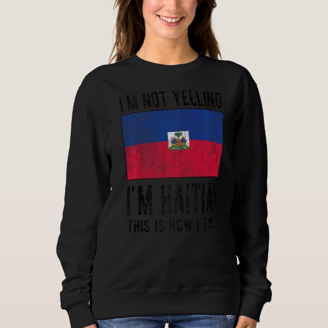 Inte för att jag är haitiska haitiska Flagga T Shirt (Framsida)