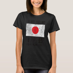 Inte för att jag är japanska japanska Flagga T Shirt