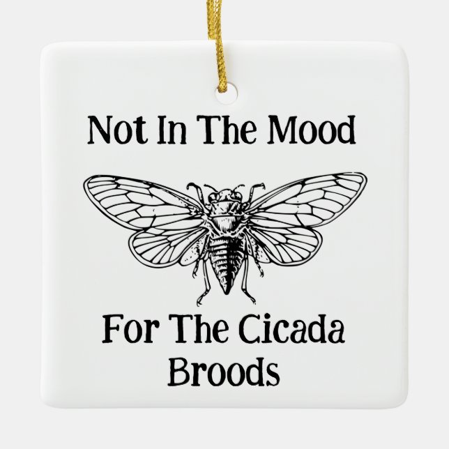 Inte för Cicadabröderna Julgransprydnad Keramik (Framsida)