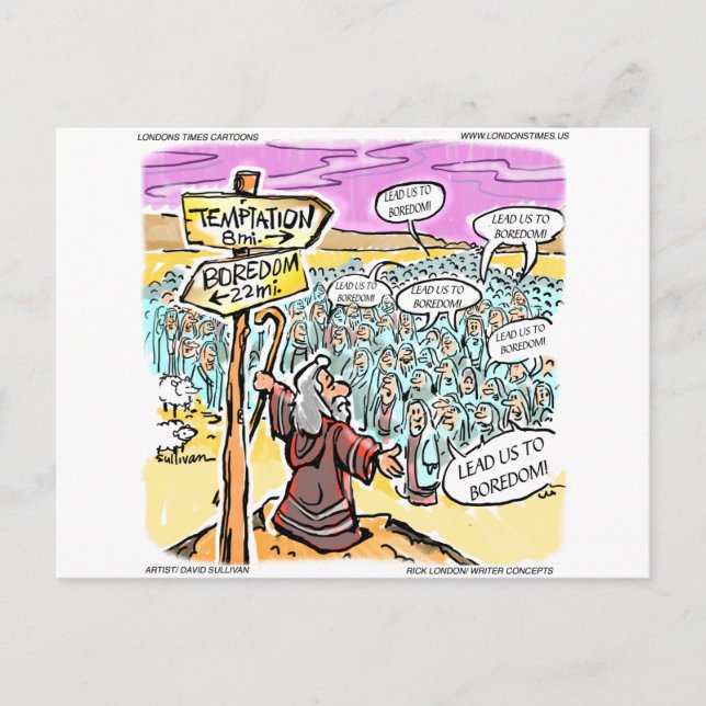 Inte för frestelsen? Lönsamt presentkort och tevek Vykort (Framsida)