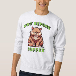 Inte före kaffe lång ärmad tröja