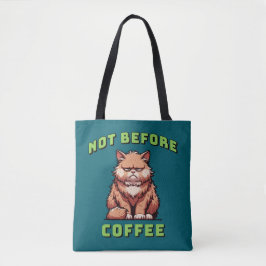 Inte före kaffe tygkasse