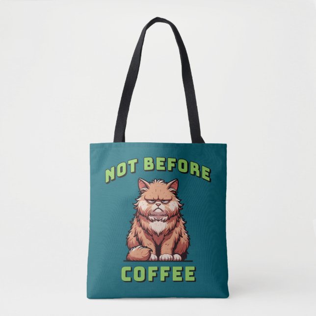 Inte före kaffe tygkasse (Framsida)