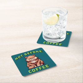 Inte före kaffe underlägg papper kvadrat