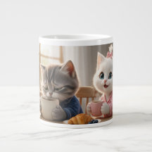 Inte före min kaffe Roliga Tom & Luna Jumbo-mugg