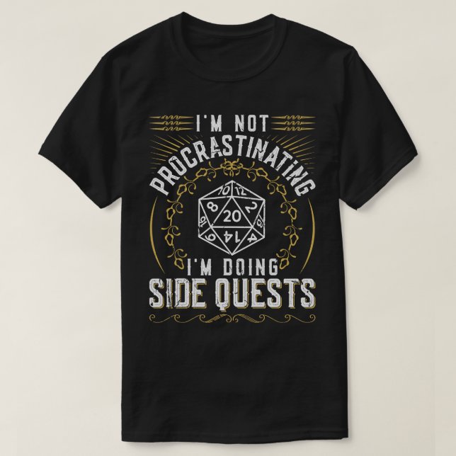 Inte förhalande sidofrågor Roleplay RPG Ga T Shirt (Design framsida)