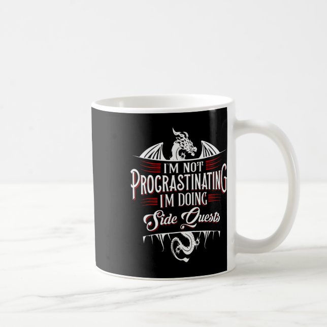 Inte Förhalar Sidクエスト Rolig Rpg Spelare Dr Kaffemugg (Höger)