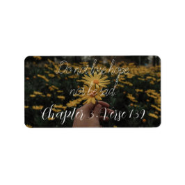 inte förlora hoppet eller ledsen adressetikett