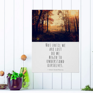 Inte förrän vi är Borttappad Thoreau-citat Poster
