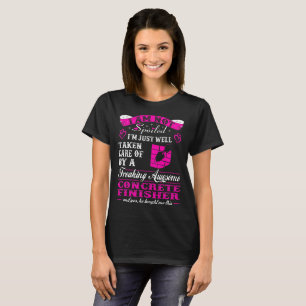 Inte förstörd, skött av betongfinare t shirt