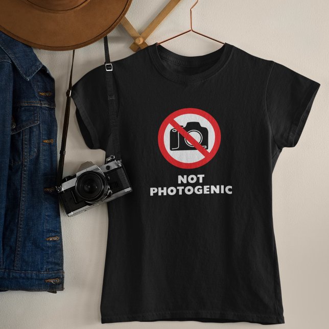 Inte fotogenisk - ingen fotografisk signal T-Shirt (Skapare uppladdad)