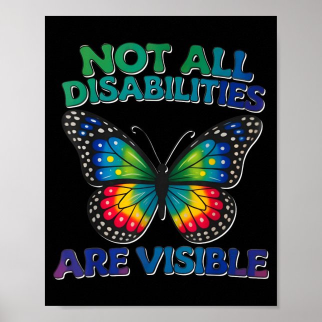 Inte funktionsnedsättningar är synliga autismmedve poster (Framsidan)